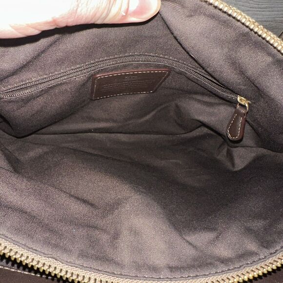 Coach Signature Leather Handbag Shoulder  Bag Purse - Picture 9 of 10